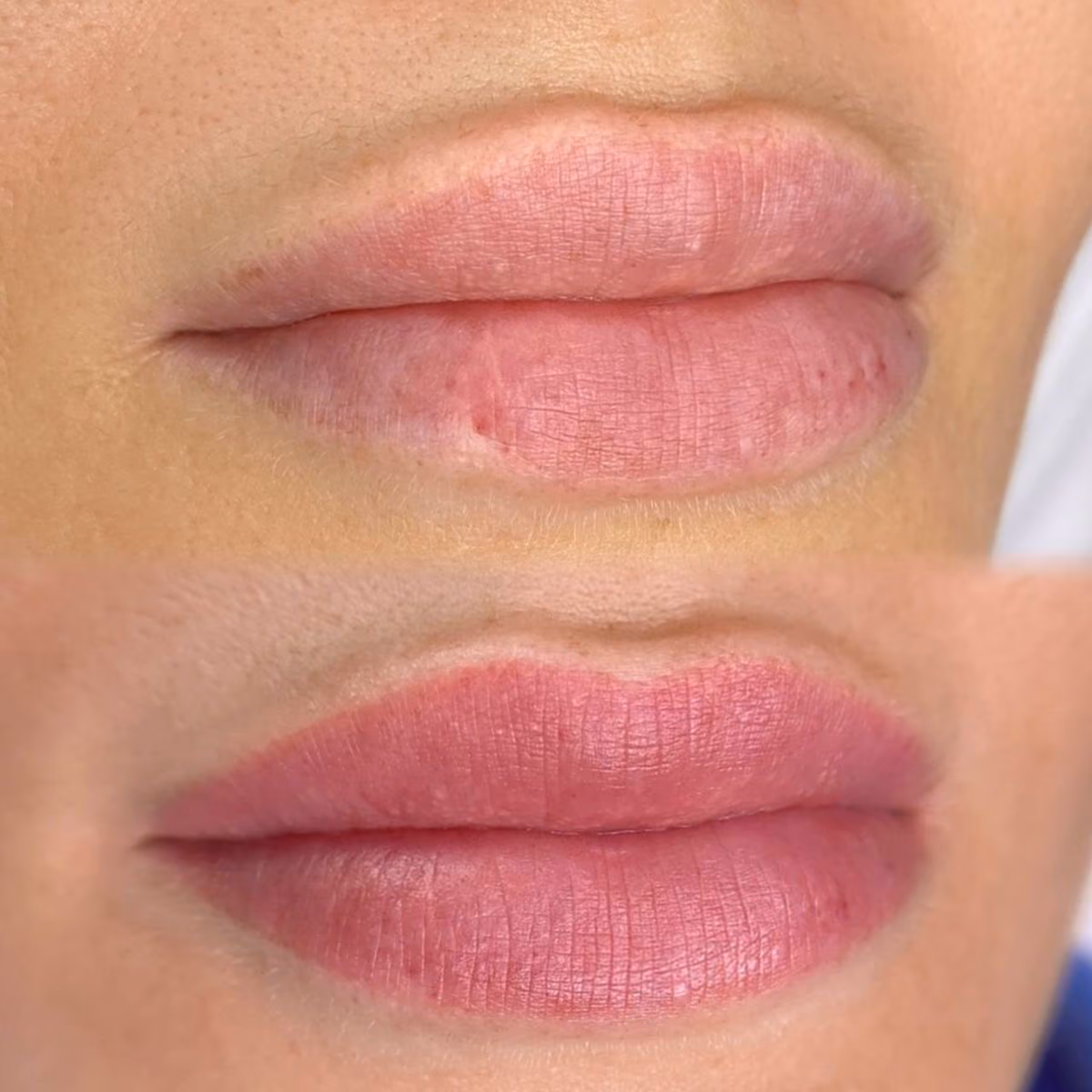 Resultado de una micropigmentación de labios en el Estudio Antonella Paludi